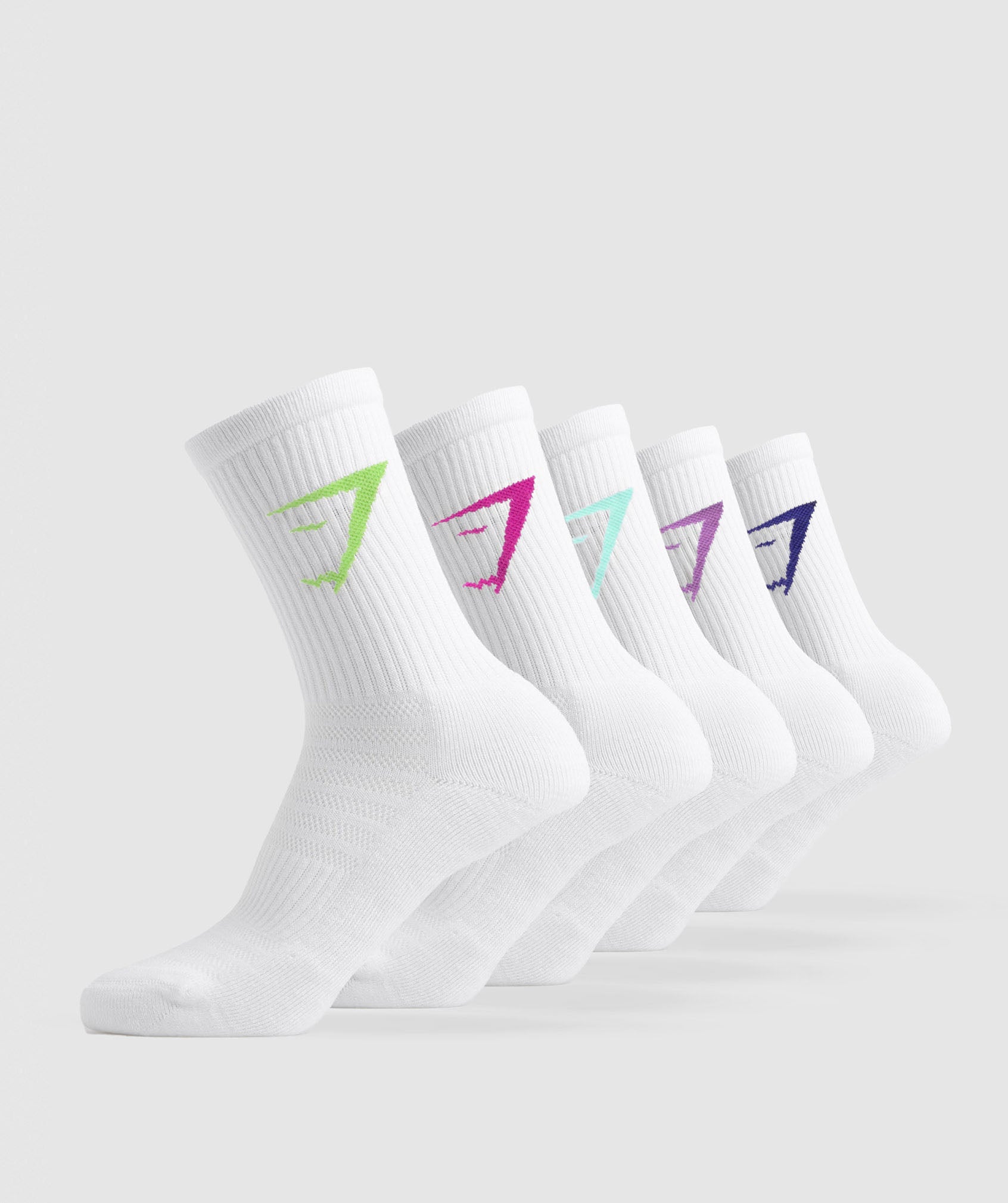 Women's Gymshark Crew Socks 5Pk Purple