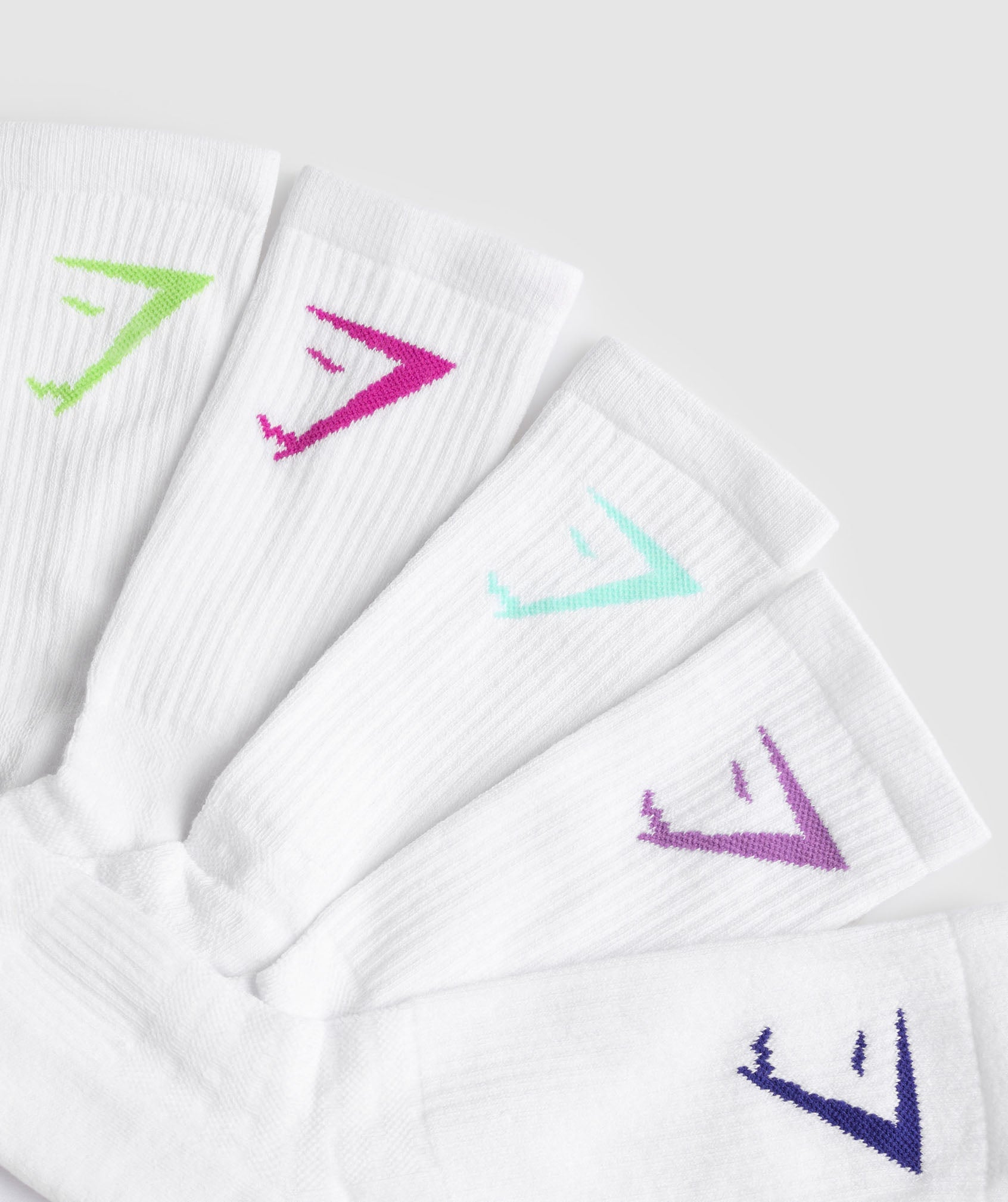 Women's Gymshark Crew Socks 5Pk Purple