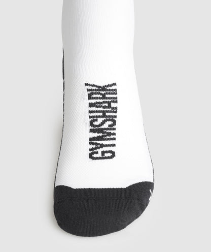Women's Gymshark Crew Running Socks White