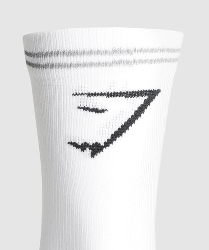 Gymshark Crew Running Socks White