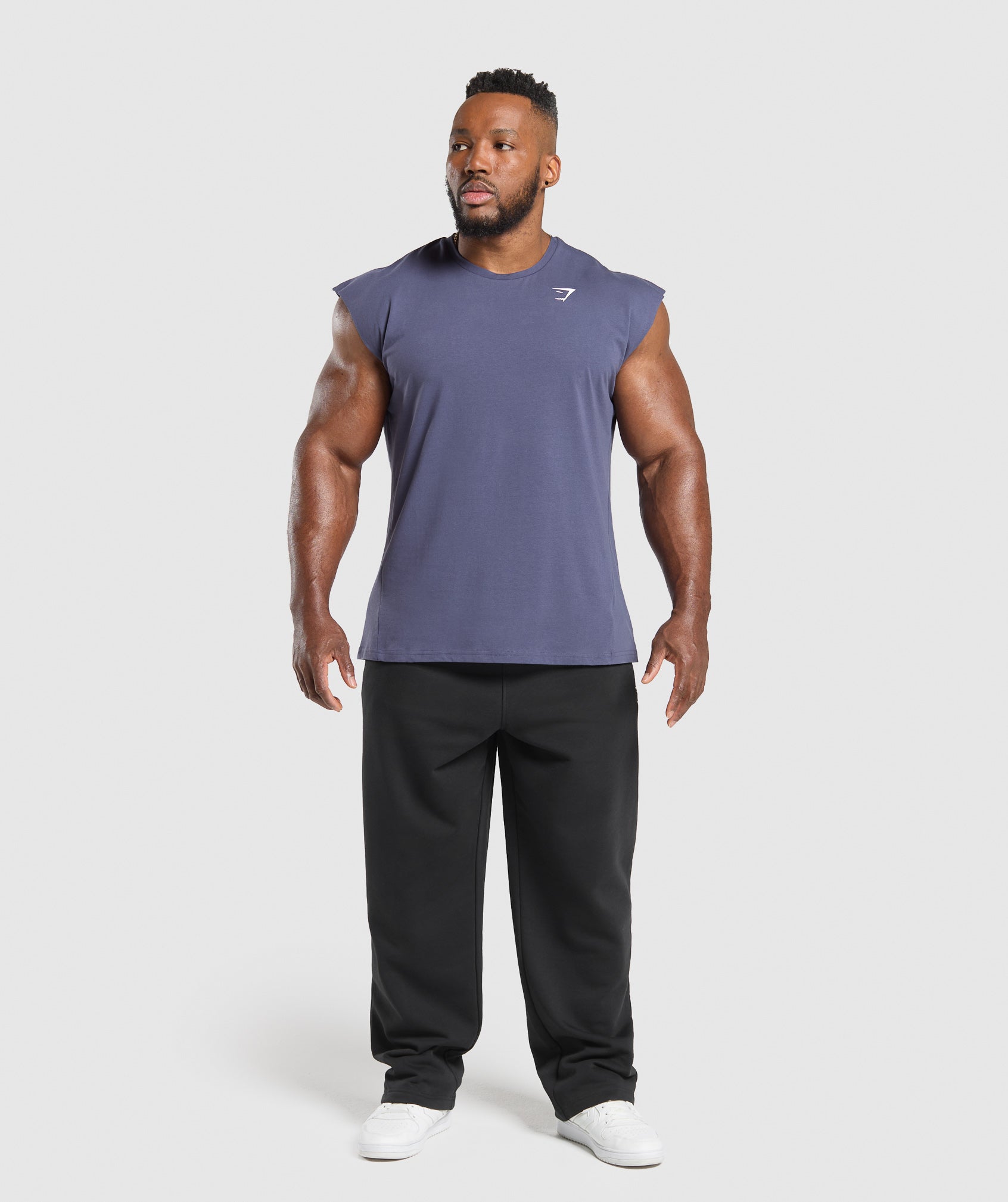 Gymshark Critical Cut Off Tank Weighted Purple