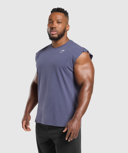 Gymshark Critical Cut Off Tank Weighted Purple