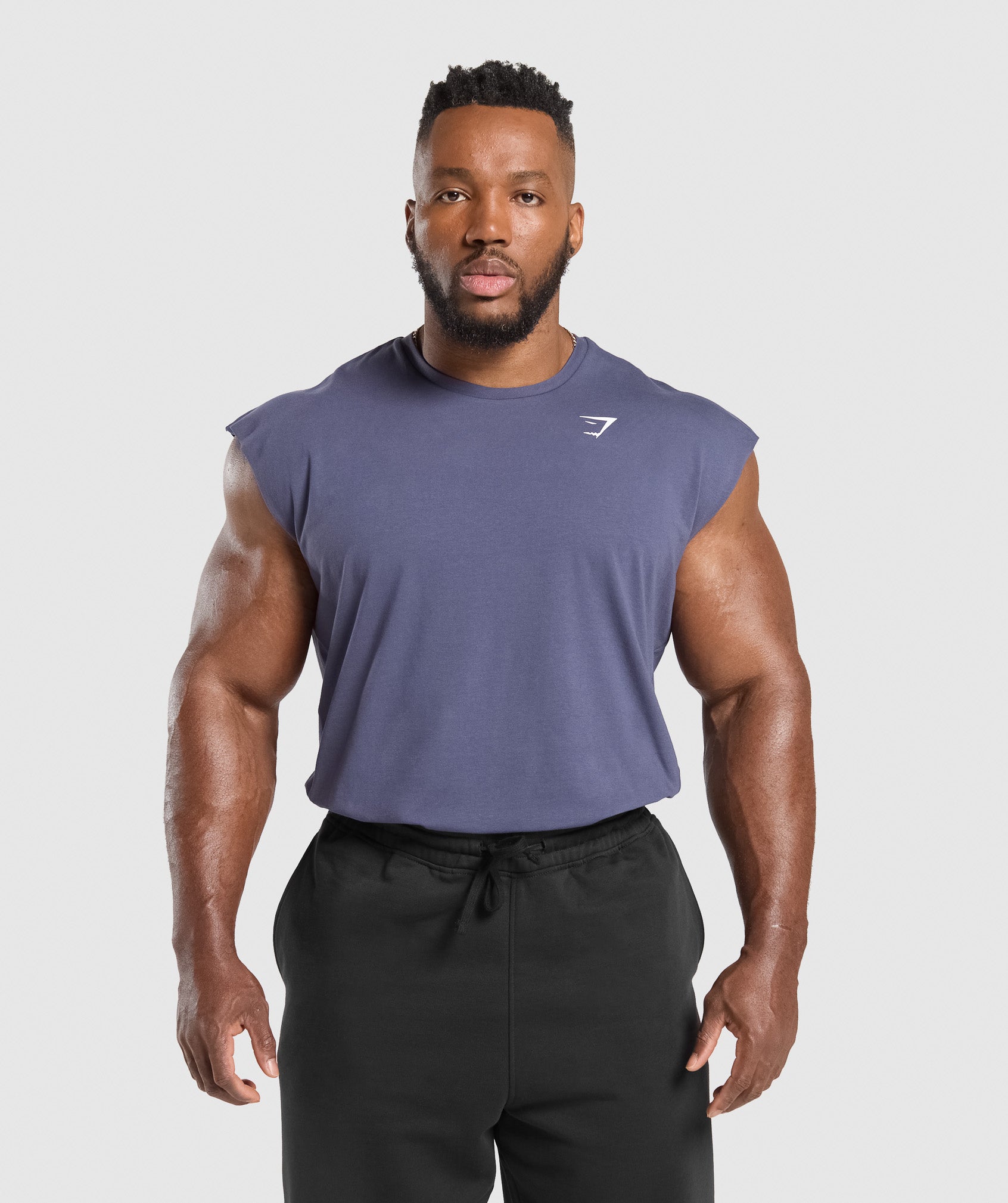 Gymshark Critical Cut Off Tank Weighted Purple