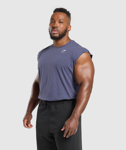 Gymshark Critical Cut Off Tank Weighted Purple