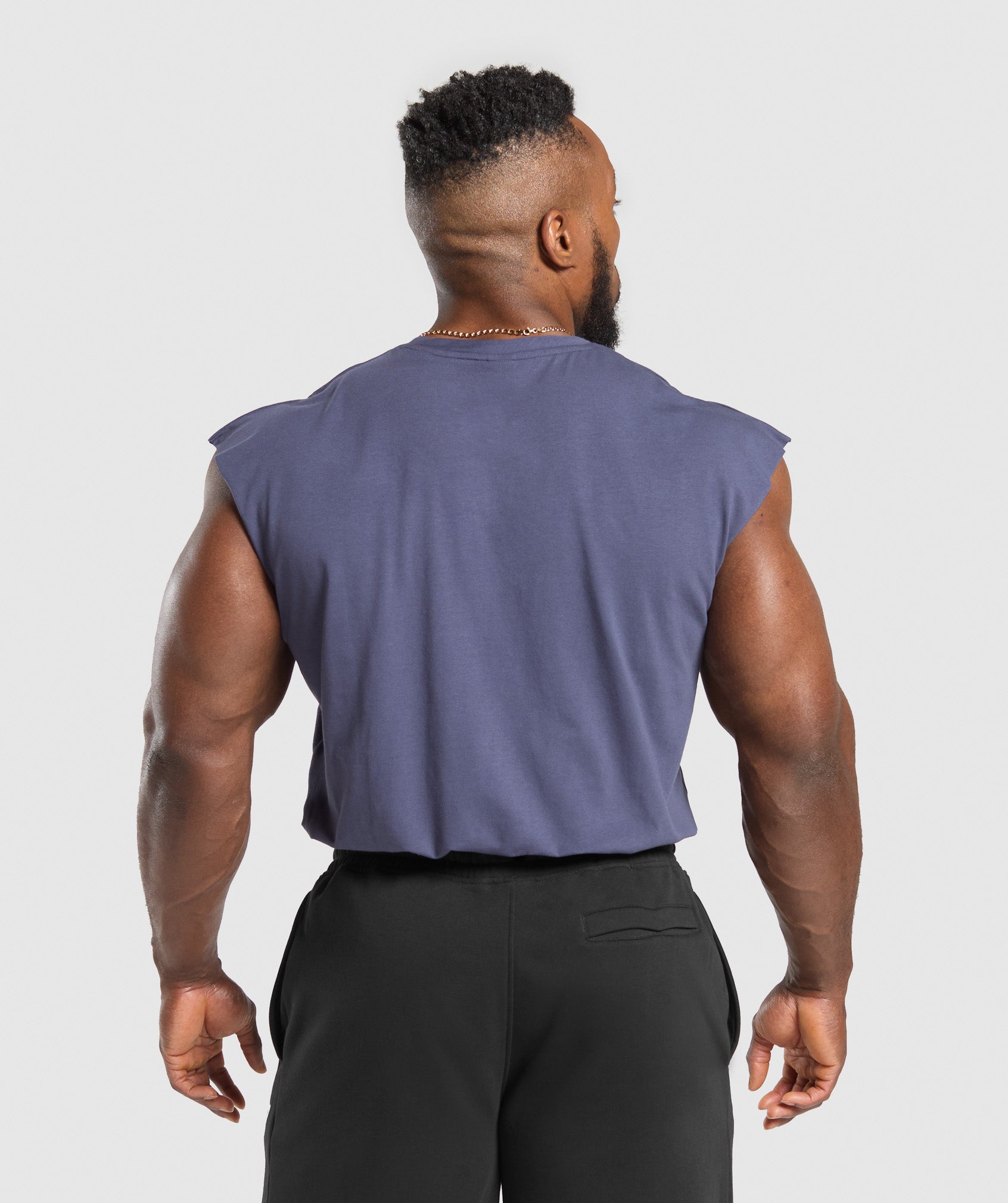Gymshark Critical Cut Off Tank Weighted Purple