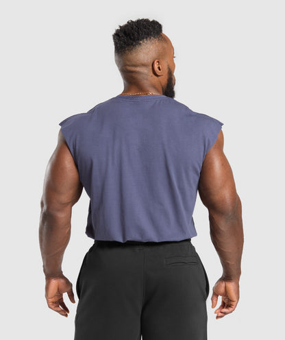 Gymshark Critical Cut Off Tank Weighted Purple