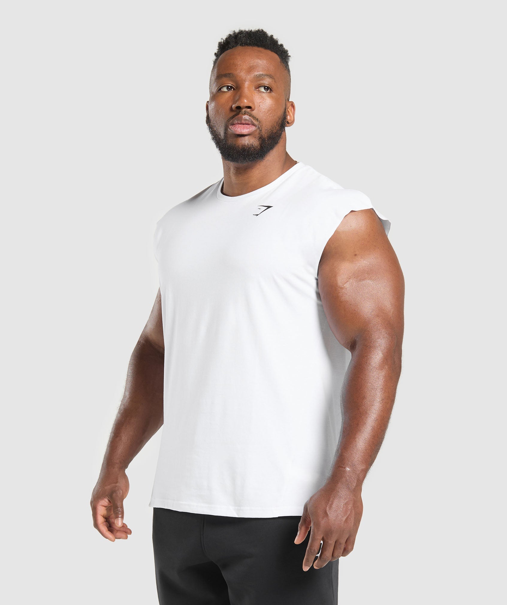 Gymshark Critical Cut Off Tank White