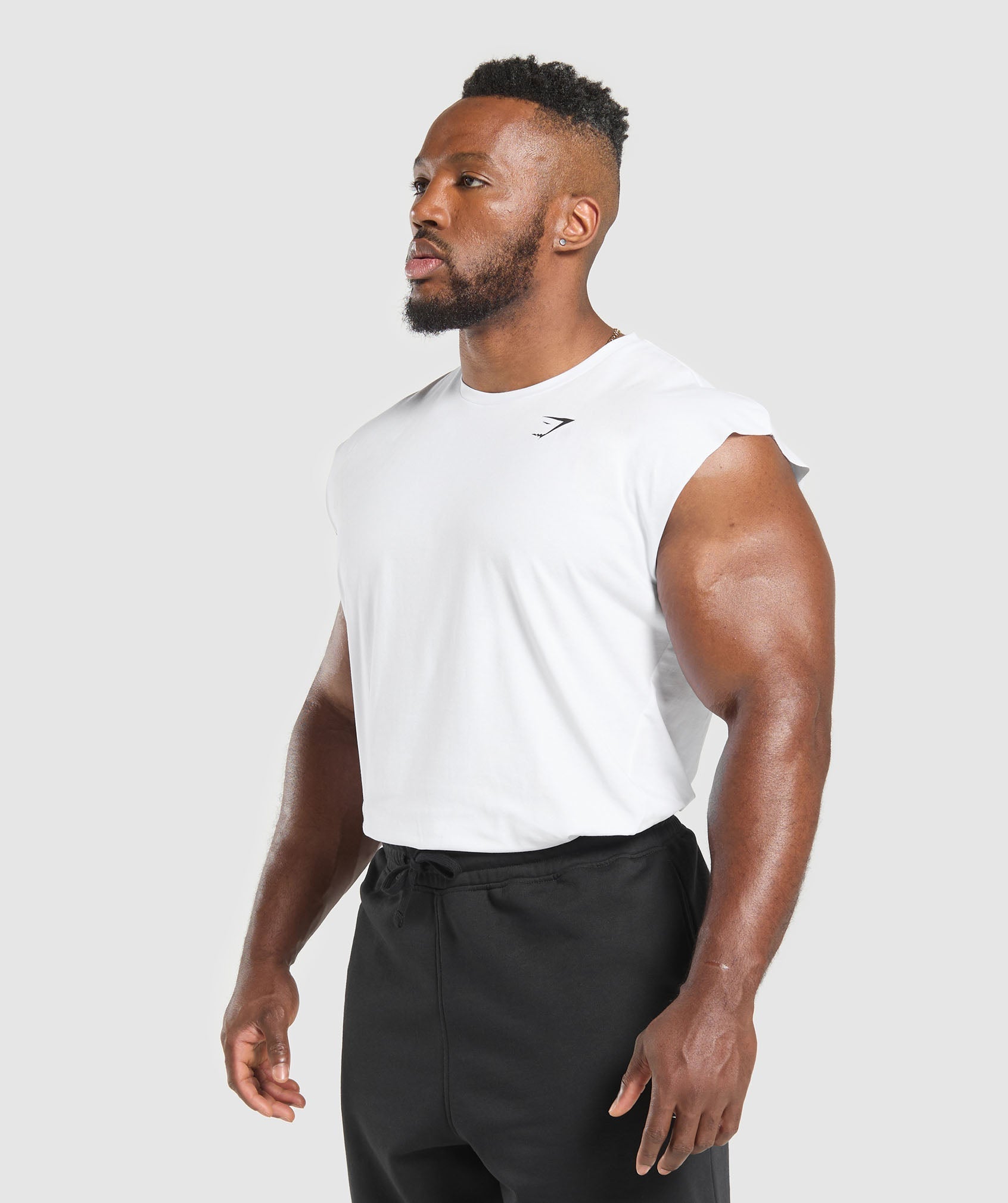Gymshark Critical Cut Off Tank White