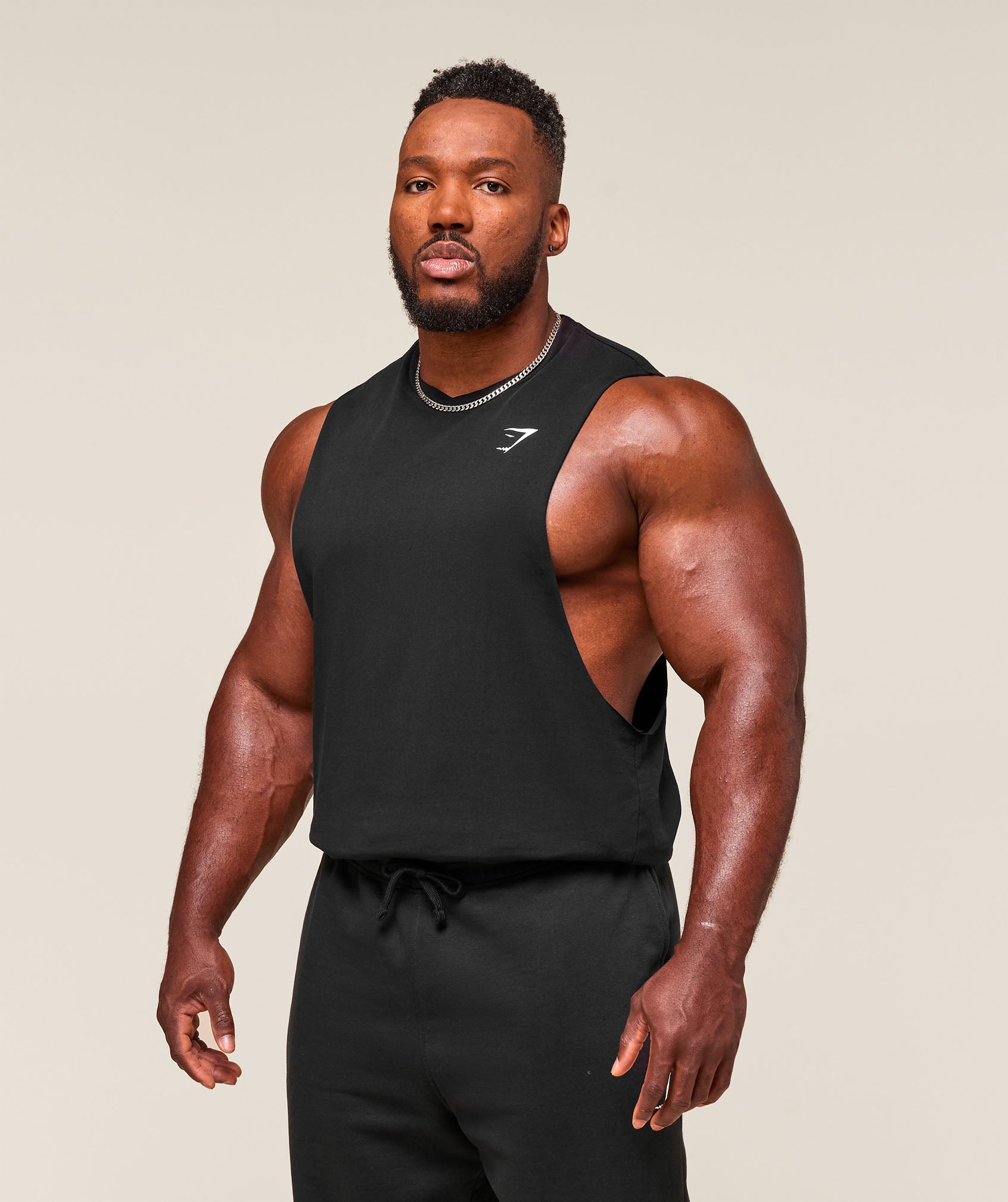 Gymshark Critical Drop Arm Tank Black
