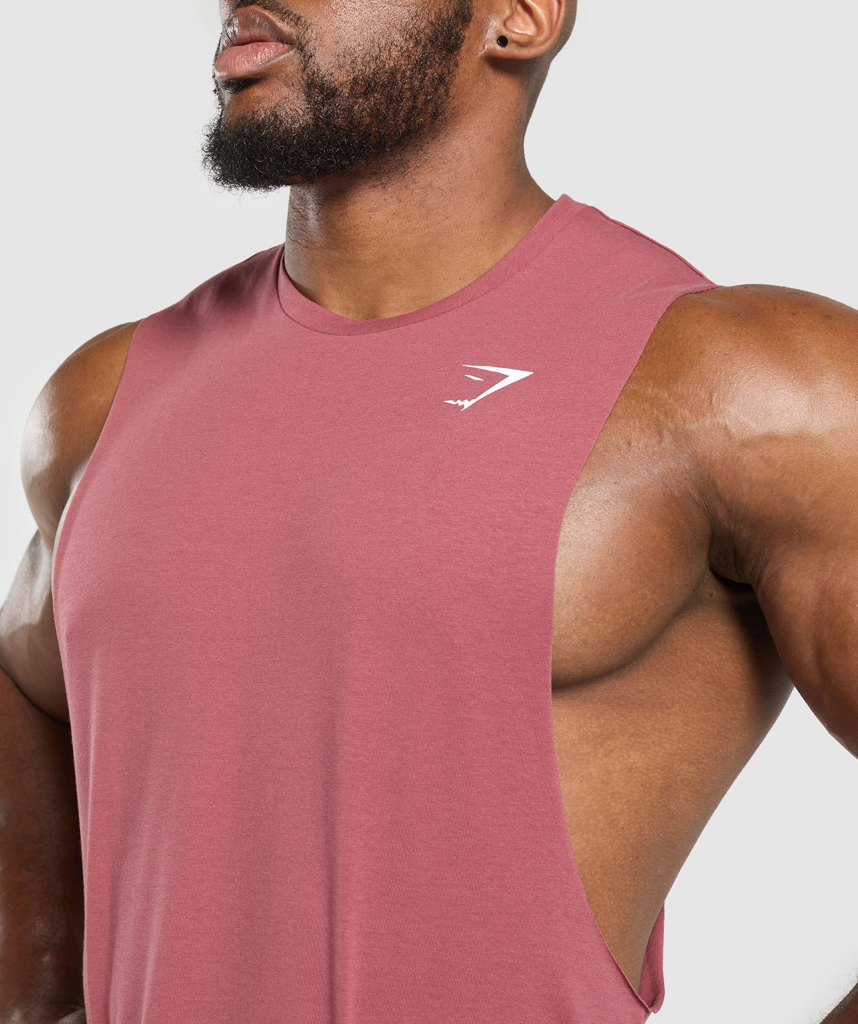 Gymshark Critical Drop Arm Tank Washed Berry Pink