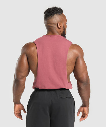 Gymshark Critical Drop Arm Tank Washed Berry Pink