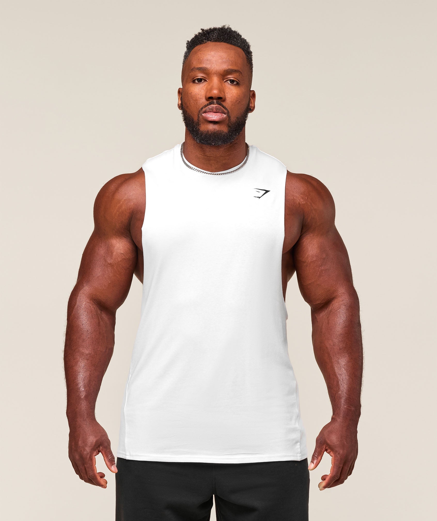 Gymshark Critical Drop Arm Tank White