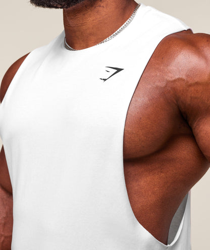 Gymshark Critical Drop Arm Tank White