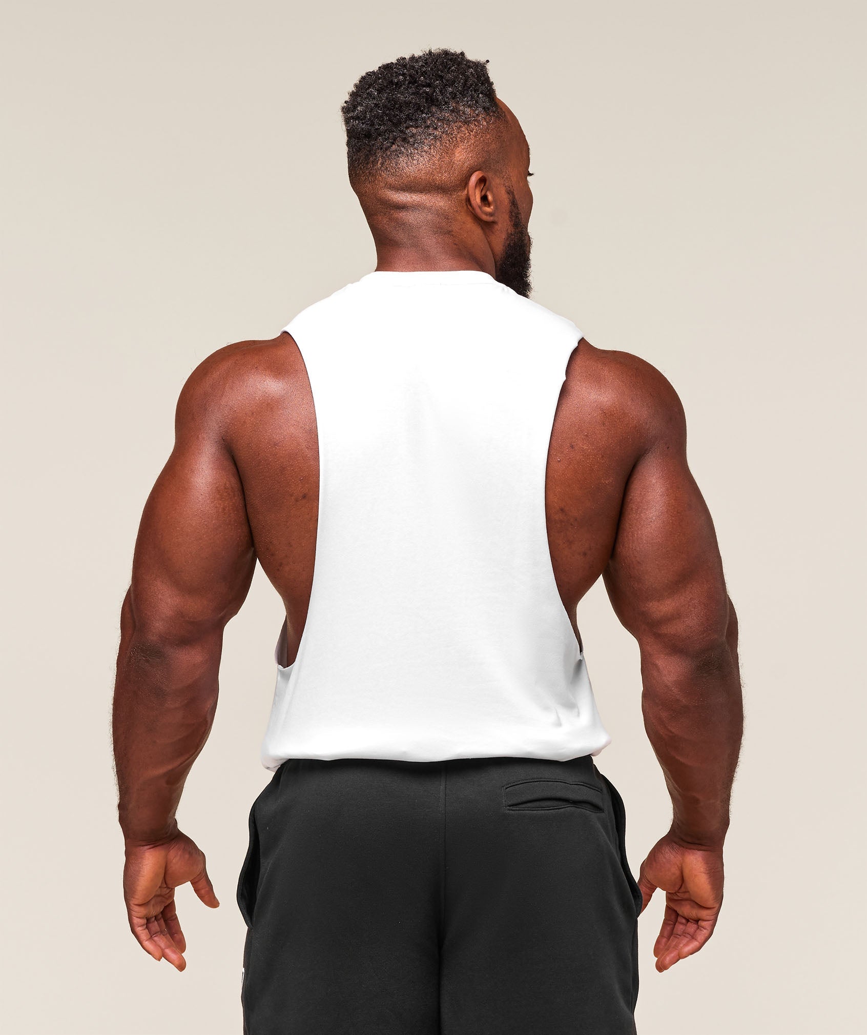 Gymshark Critical Drop Arm Tank White