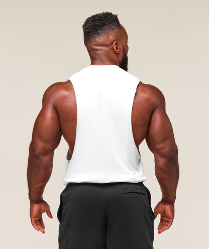 Gymshark Critical Drop Arm Tank White