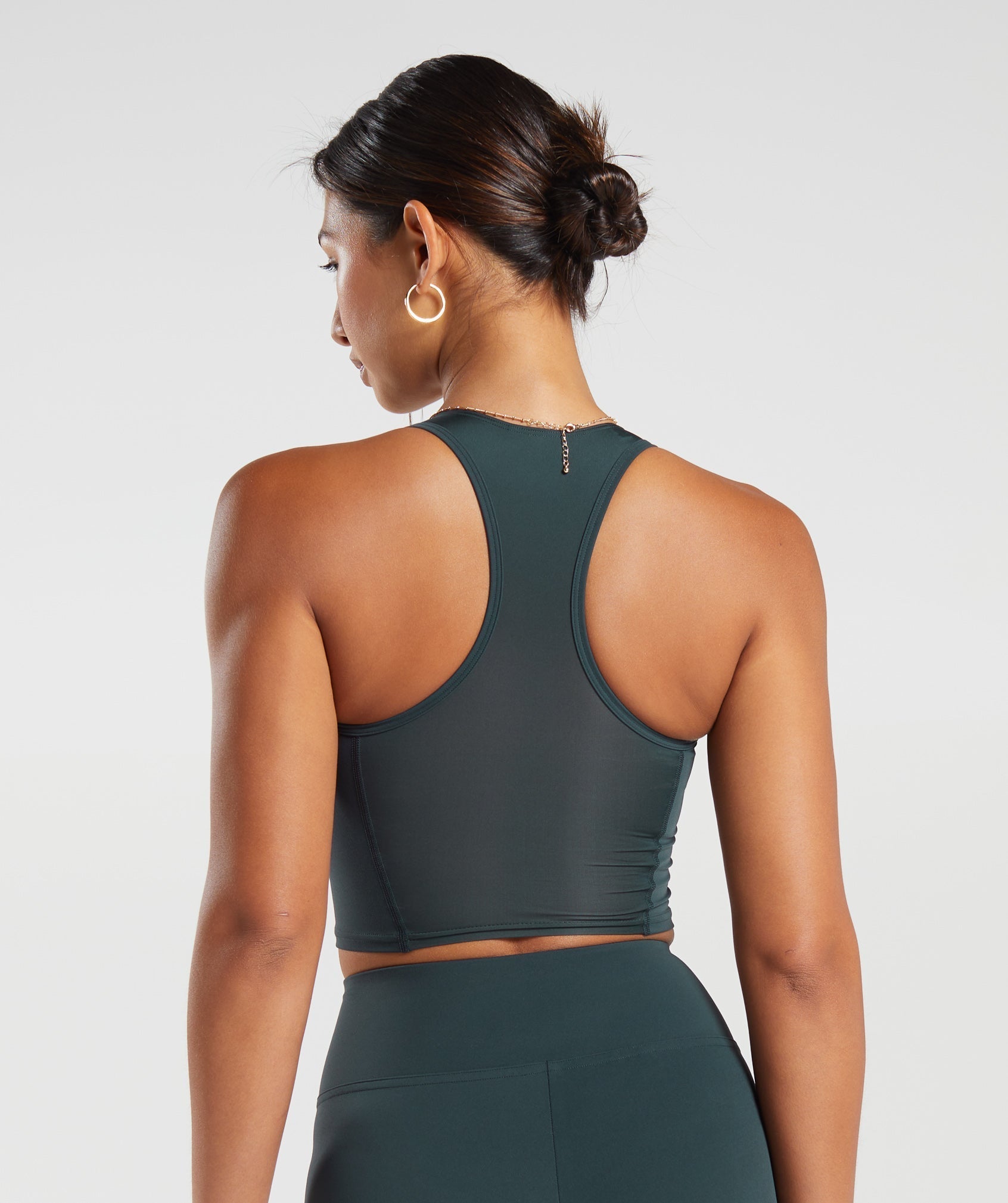 Women's Gymshark Crop Mesh Tank Darkest Teal