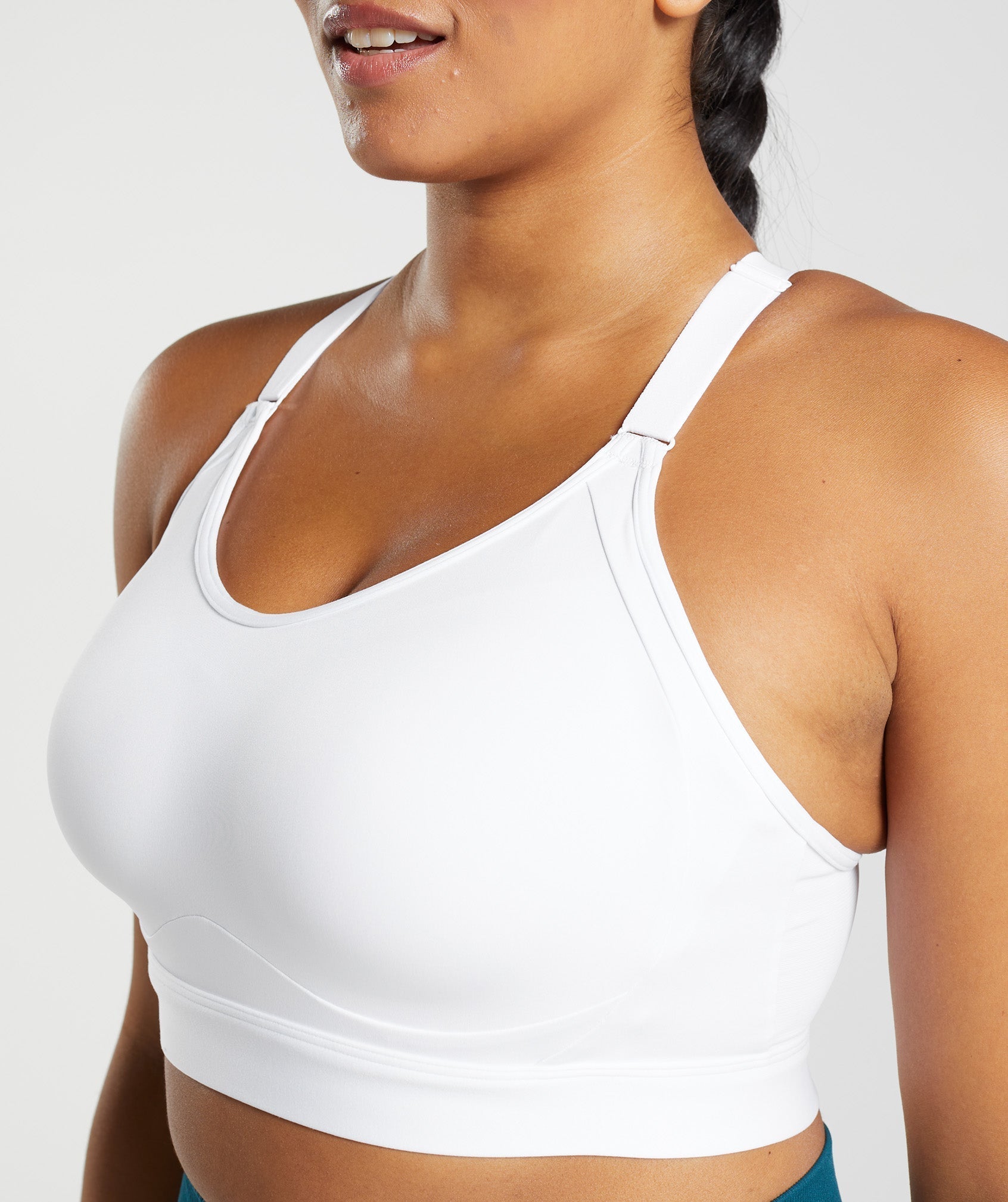 Women's Gymshark Cut Out Back High Support Sports Bra, B/C-E/F White