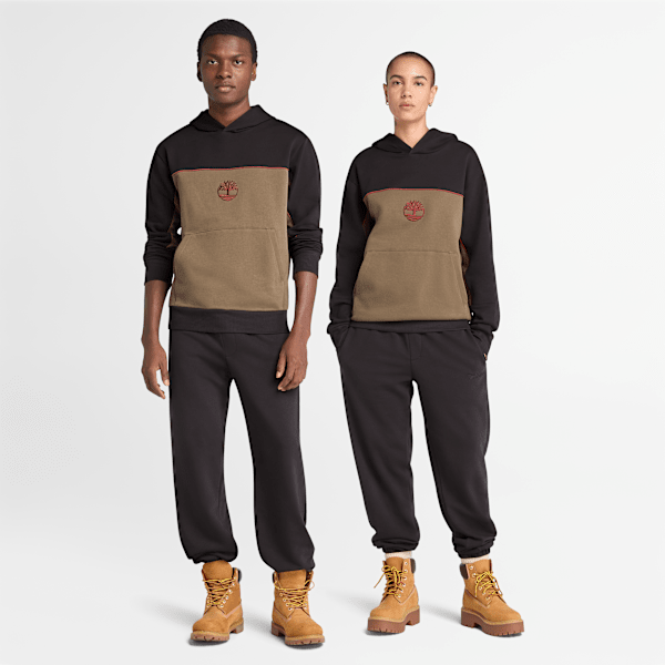 Timberland Cut-And-Sew Hoodie Black/Leaf Green