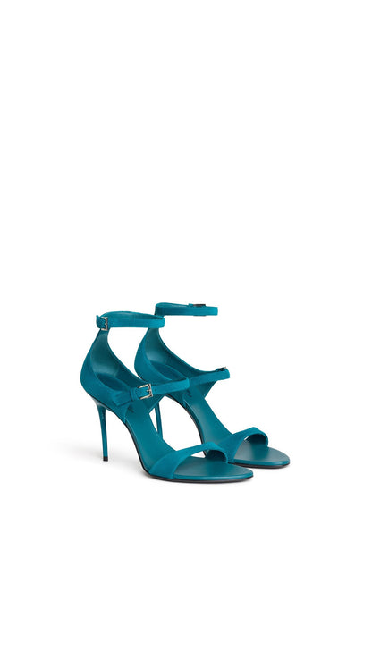 Alaïa Drop Strappy Sandals In Suede