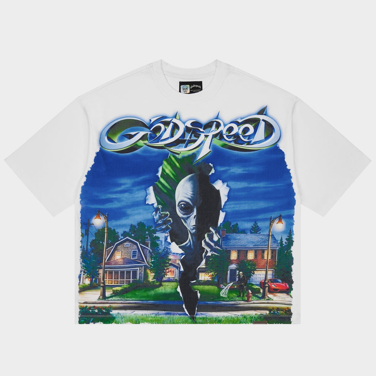 Godspeed Neighborhood Watch T-Shirt (White)