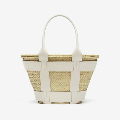 DeMellier The Santorini natural basket off-white smooth