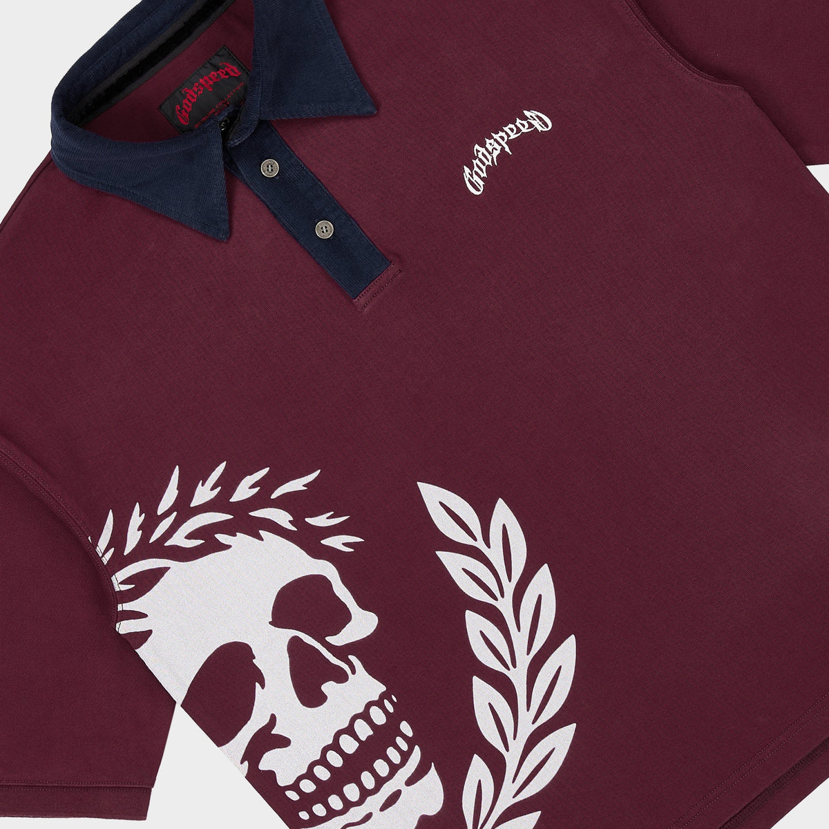 Godspeed Victor Oversized Crest Polo (Burgundy / Navy)