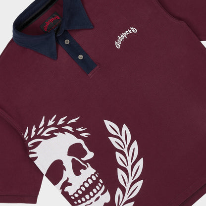 Godspeed Victor Oversized Crest Polo (Burgundy / Navy)