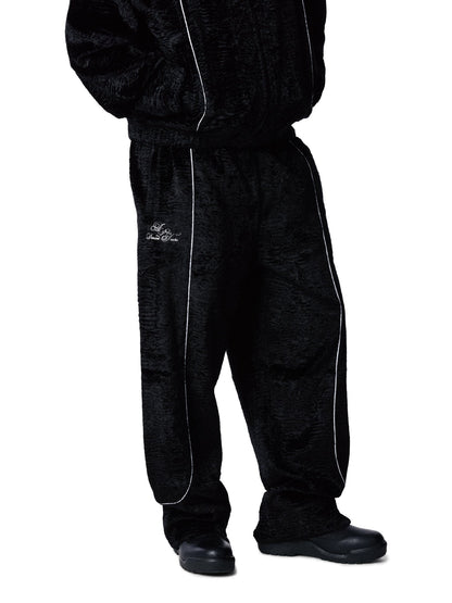 Denim Tears Faux Astrakhan Track Pant Black
