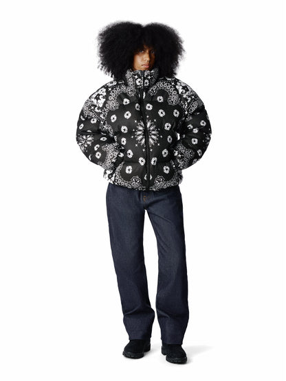Denim Tears Cotton Wreath Paisley Puffer Jacket Black