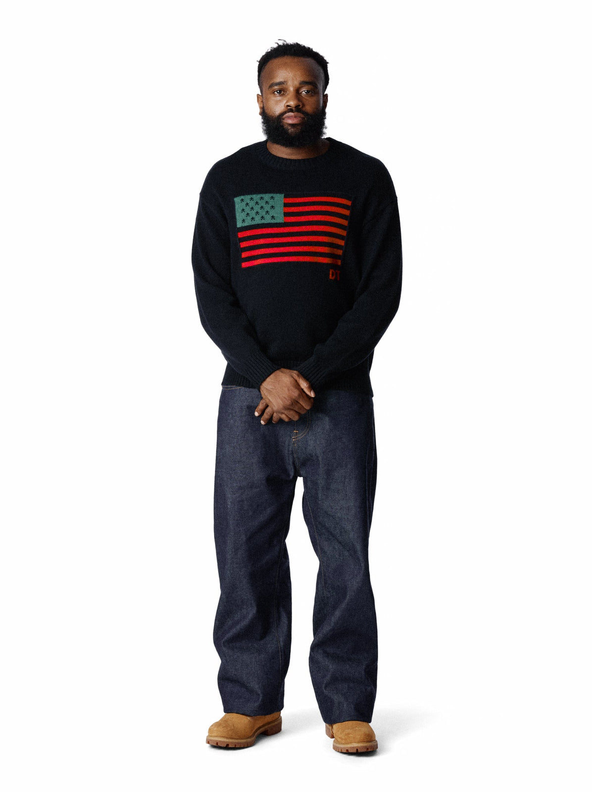 Denim Tears Pan-African American Sweater Black