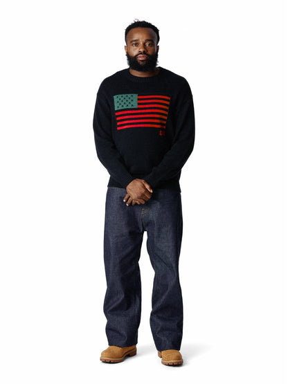 Denim Tears Pan-African American Sweater Black