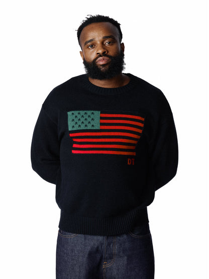 Denim Tears Pan-African American Sweater Black