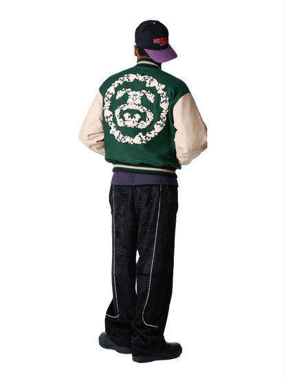 Stüssy Tears Double S Wreath Varsity Jacket