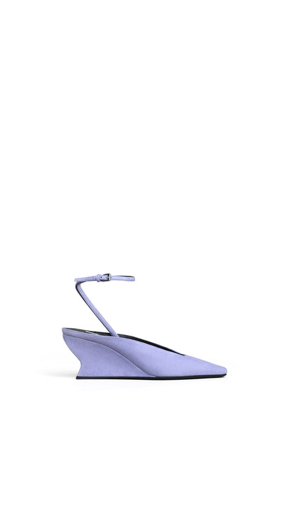 Alaïa Wave Wedge Pumps In Suede