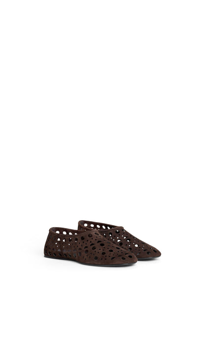 Alaïa Slippers Vienne In Suede Calfskin