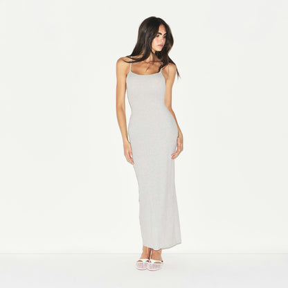 COTTON RIB LONG CAMI DRESS