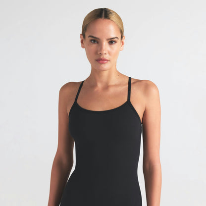 COTTON RIB LONG CAMI DRESS
