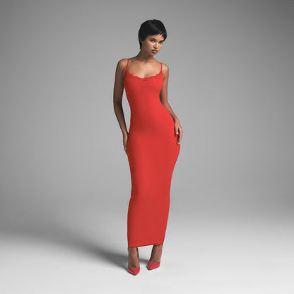 FITS EVERYBODY LACE LONG SLIP DRESS