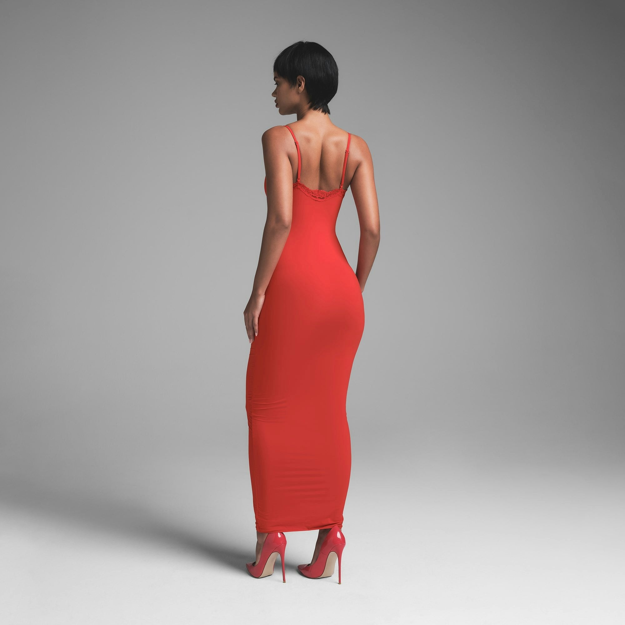 FITS EVERYBODY LACE LONG SLIP DRESS