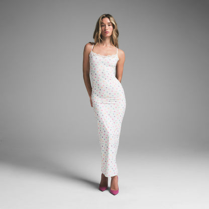 FITS EVERYBODY LACE LONG SLIP DRESS