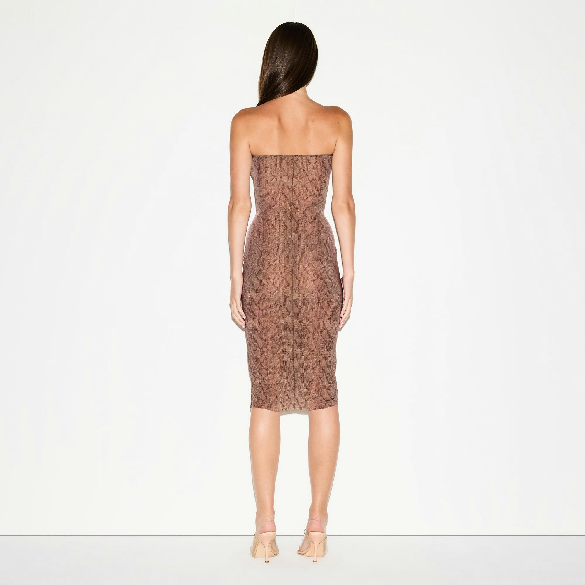 MILKY SHEER MIDI TUBE DRESS
