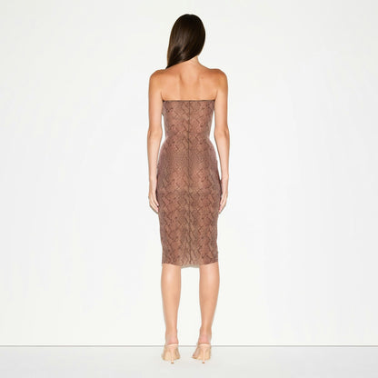 MILKY SHEER MIDI TUBE DRESS