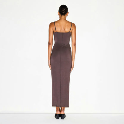 SMOOTH LAYERS SCOOP NECK LONG DRESS
