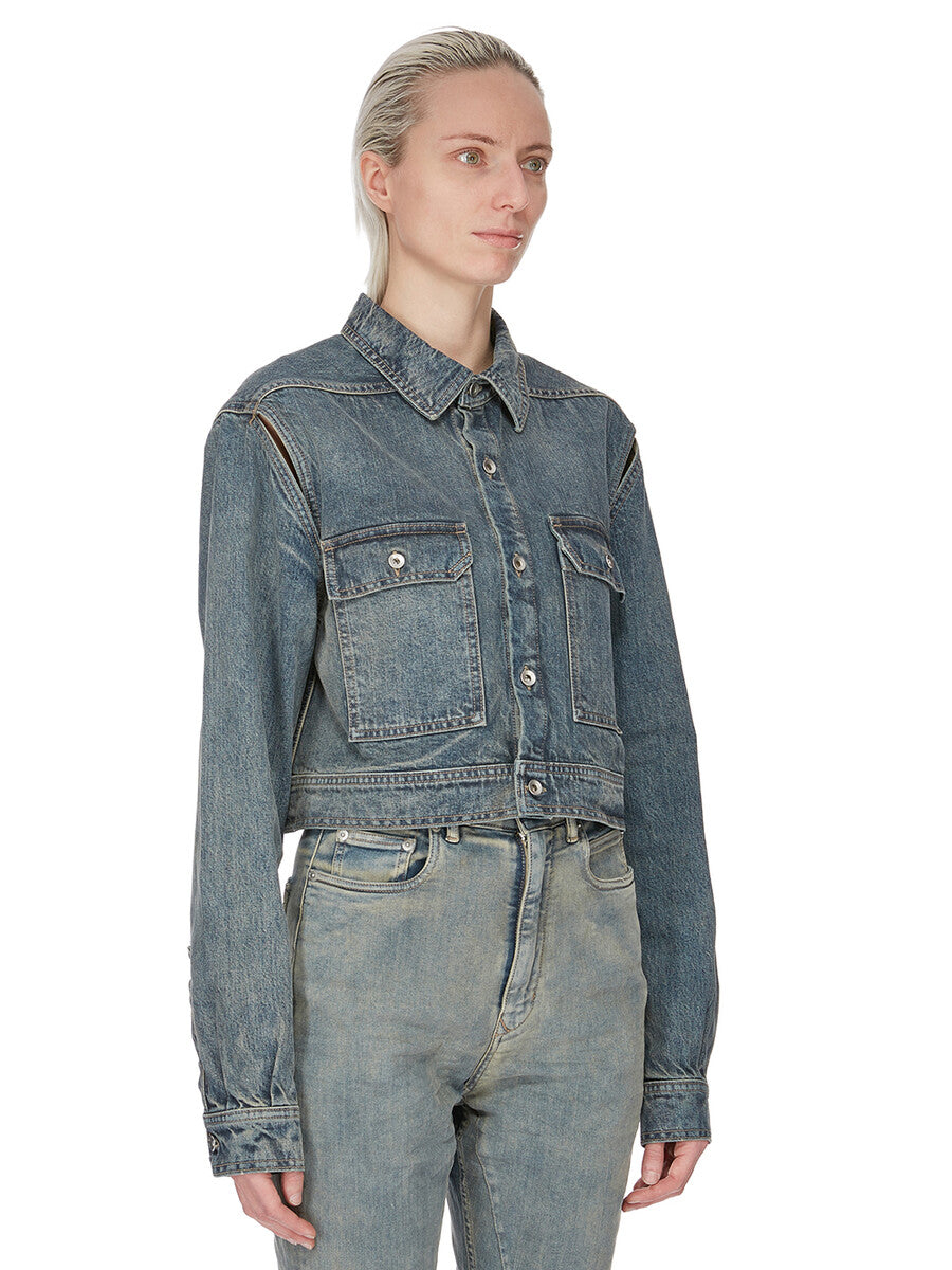 Rick Owens Cape Sleeve Cropped Outershirt