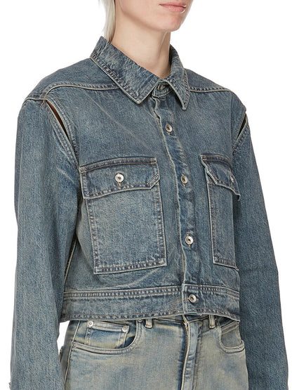 Rick Owens Cape Sleeve Cropped Outershirt
