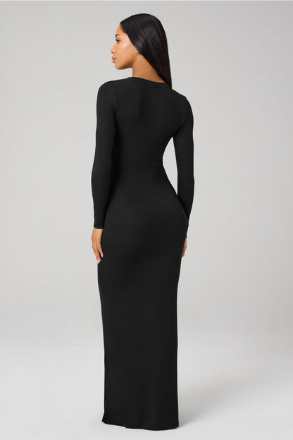 Fabletics Soft Rib Long Sleeve Maxi Dress
