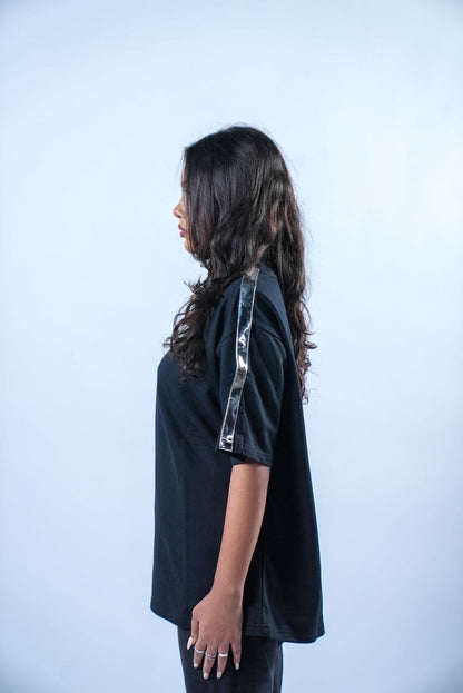 SILVER LINING TEE - BLACK