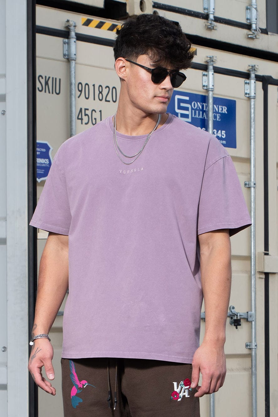 YoungLA 420 Essential Oversized Tee Lavender Wash