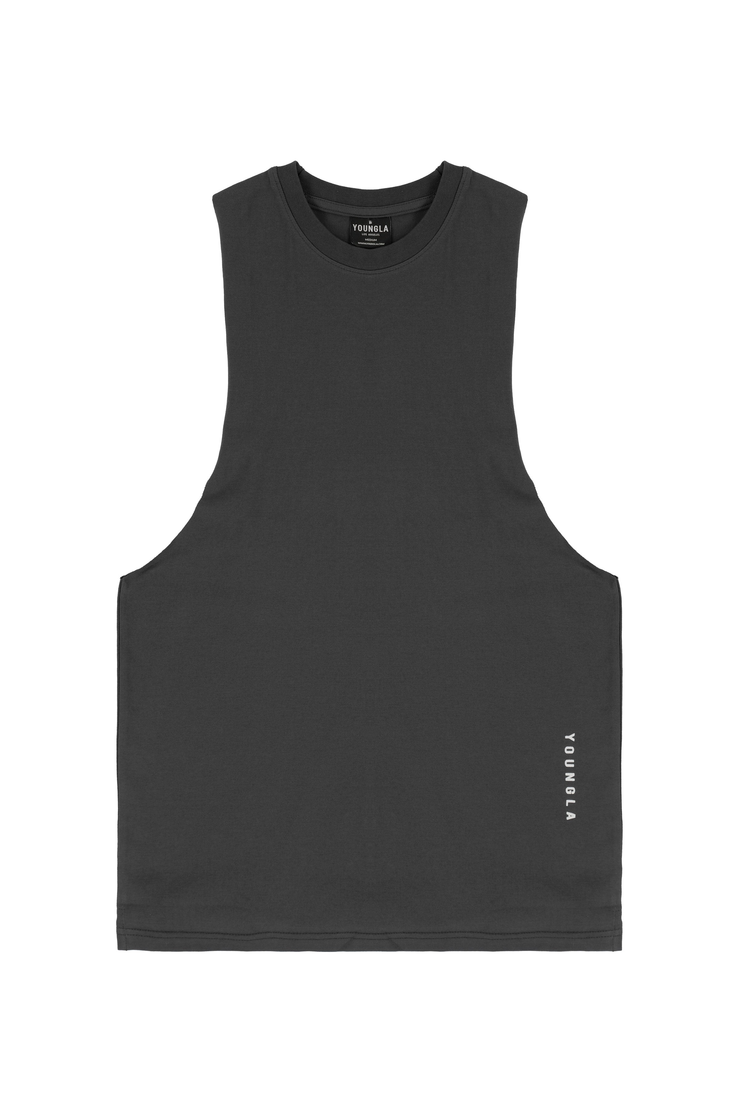 YoungLA 317 Delt Tanks Charcoal