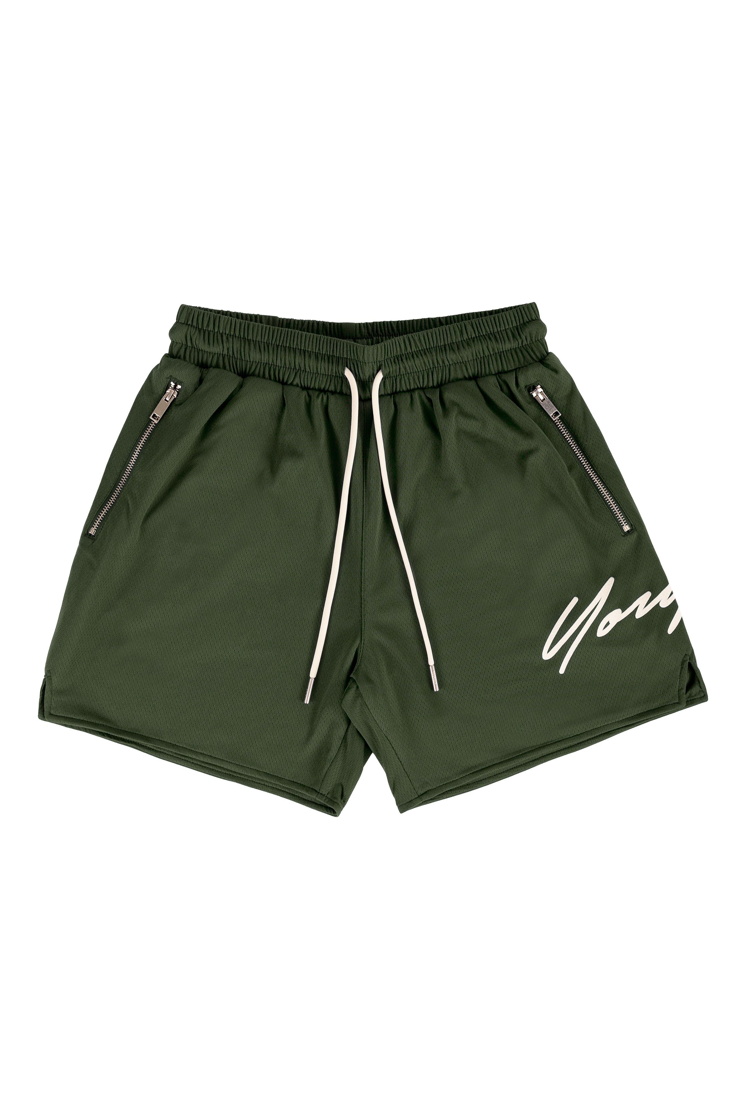 YoungLA 115 Signature Shorts Olive